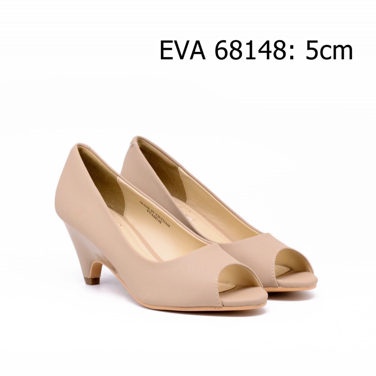 Giày công sở hở mũi EVA68148 cao 5cm.